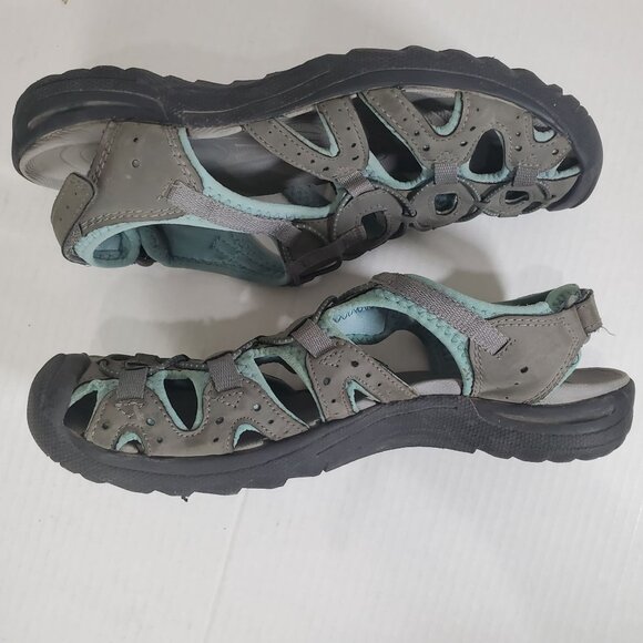 EARTH SPIRIT Womens Sandals Outdoor Waterproof Performance Hook & Loop Gray 10 - Picture 7 of 12